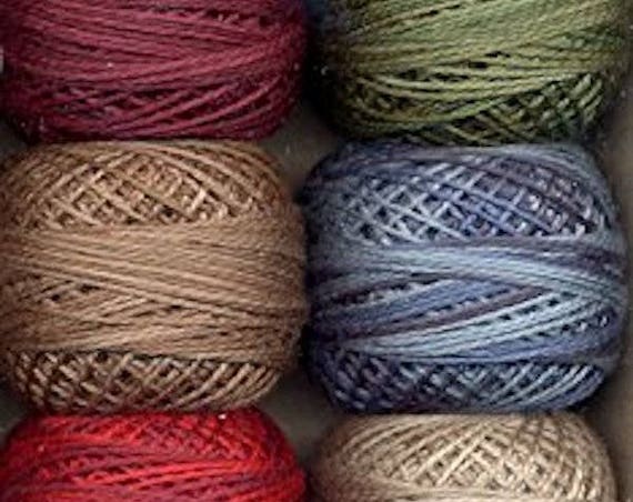 Floss & Threads: Valdani "Artist s Palette" Perle Cotton Size 12 Collection - Hand Dyed Colorfast