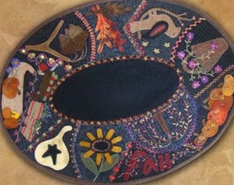 Pattern: "Fall Crazy" Table Mat - Primitive Gatherings