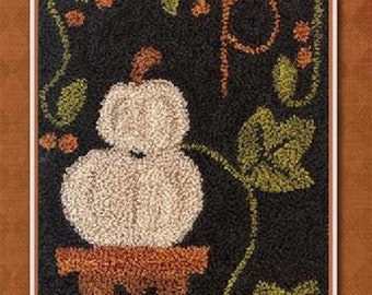 Pattern: " P is for Pumpkin" Punch Needle  by Little House Needleworks