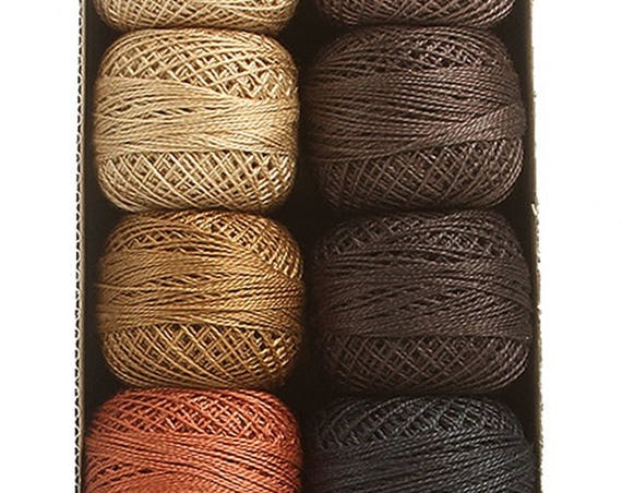 Floss & Threads: Valdani "As Time Goes By Set 2" - Perle Cotton Size 12 - Hand Dyed Solids