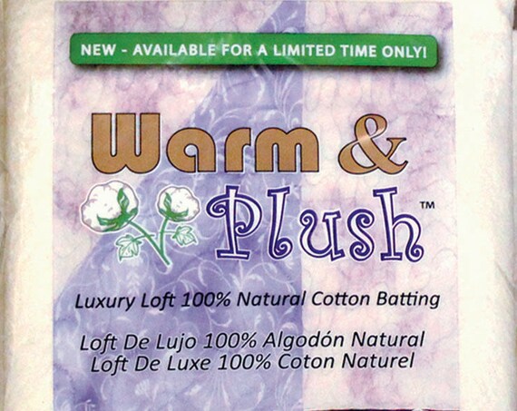 Notions: Warm and White - Needled Cotton Batting - Craft Size 34"x45"