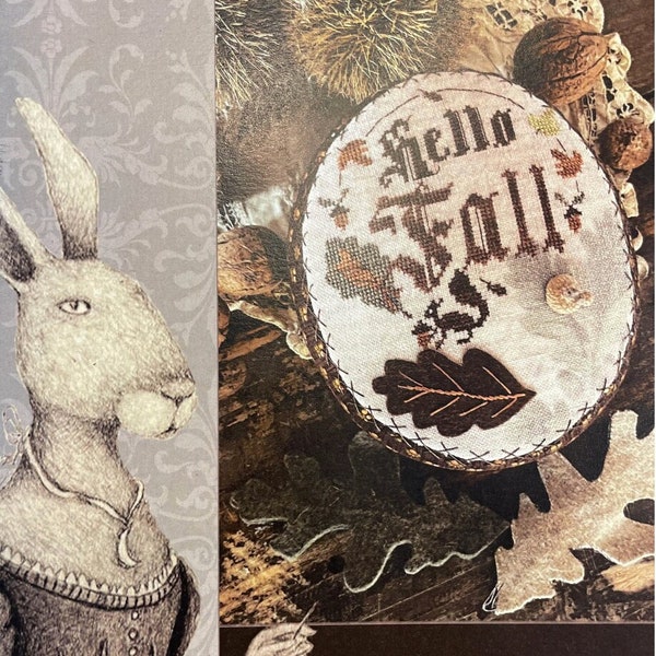 The Primitive Hare Cross Stitch Etsy