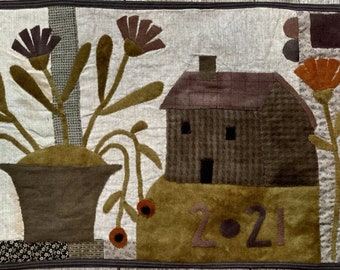 Pattern: "Home & Garden" Wool Wall Hanging  by Maggie Bonanomi