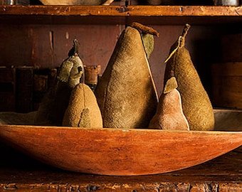 Pattern: "Primitive Pears" Velvet Wool Fruit by Kay Cloud