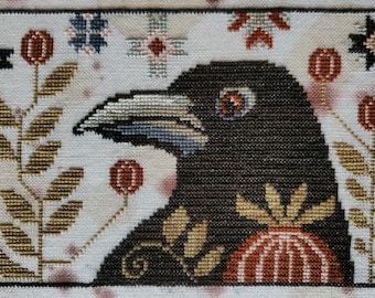 Pattern: "Byron Blackbird" - Cross Stitch  by The Artsy Housewife