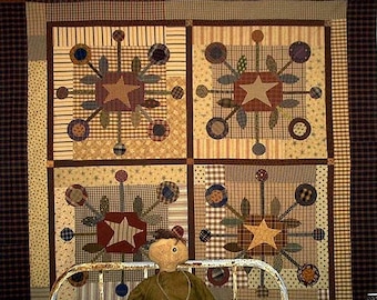 Pattern: "The Bundling Board" Quilt Pattern by Primitive Pieces by Lynda