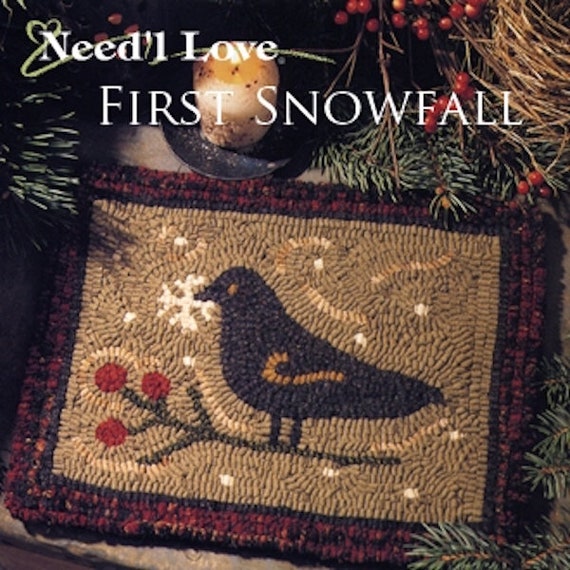 Pattern: Rug Hooking - "First Snowfall" by Renee Nanneman of Needle Love Designs