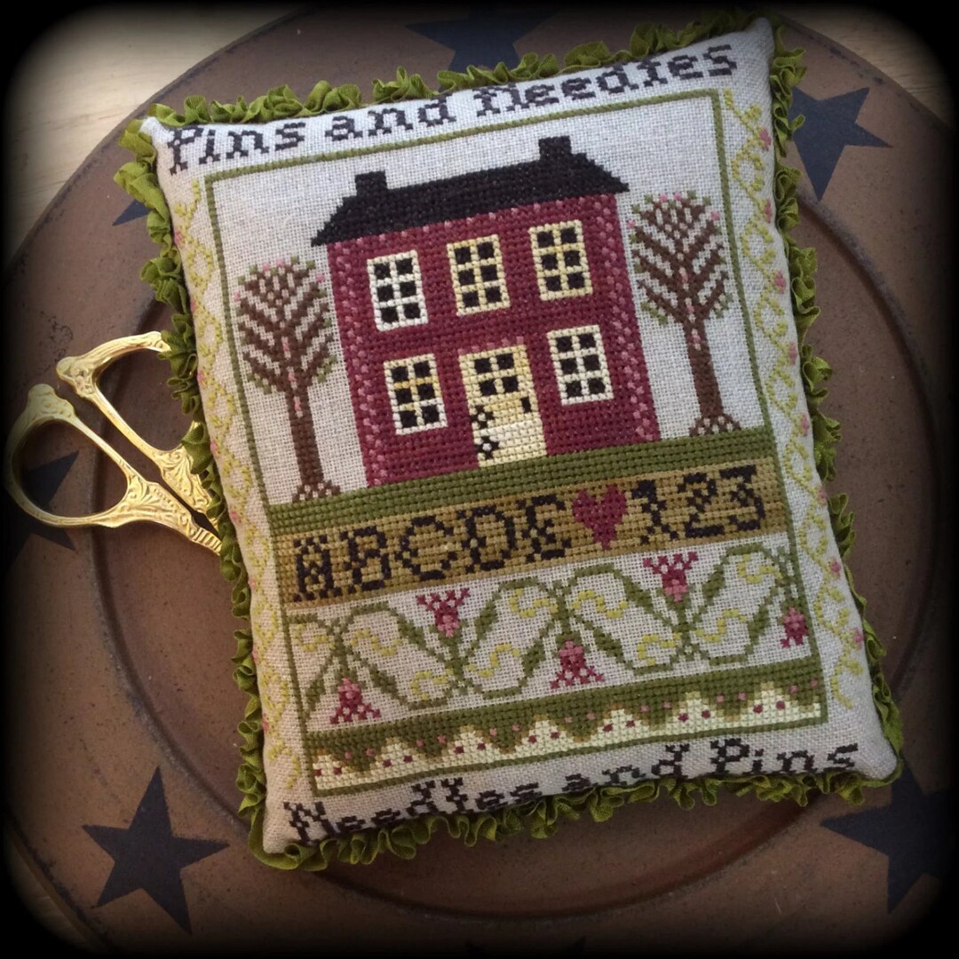 Pattern Sampler Pinkeep by pins and Needles Etsy