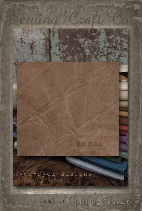 Fabric 1 YARD: Aged Muslin Cloth (New) - Mocha 3614 Marcus Fabrics
