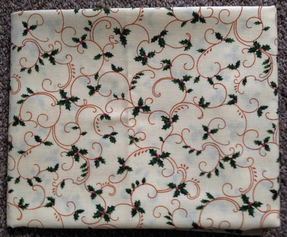 Fabric: 1 YARD - Cream Holly - Sentimental Studios for Moda Fabrics