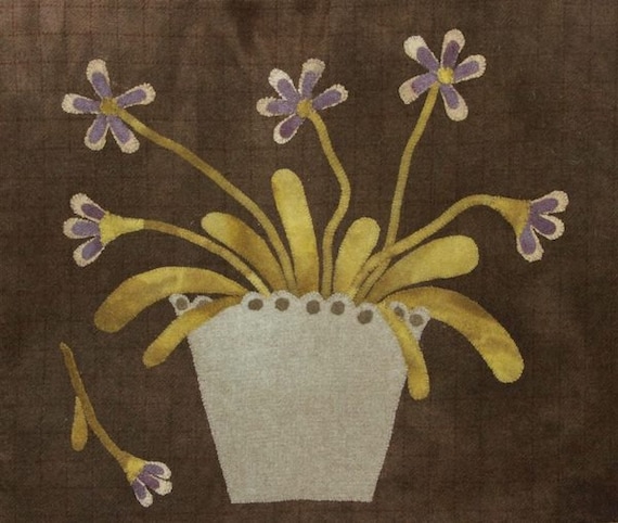 Pattern: "Pot of Violets" by Maggie Bonanomi