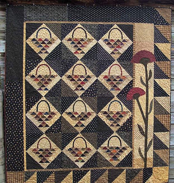 Pattern: Gathering Basket Quilt Pattern by Primitive Pieces by Lynda