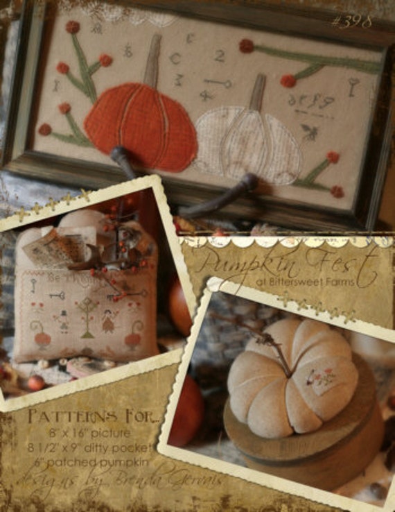 Pattern: Pumpkin Fest at Bittersweet Farms Cross Stitch - Country Stitches - With Thy Needle and Thread - Brenda Gervais