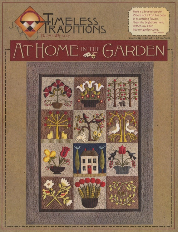 Pattern At Home In The Garden Quilt Pattern By Timeless Etsy
