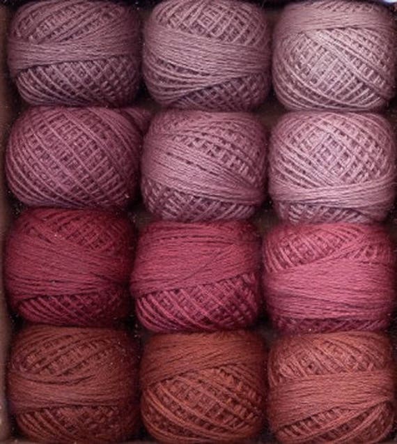 Notions: Valdani As Time Goes By 1 Set/ 12 - 3 Strand Floss Hand Dyed Colorfast