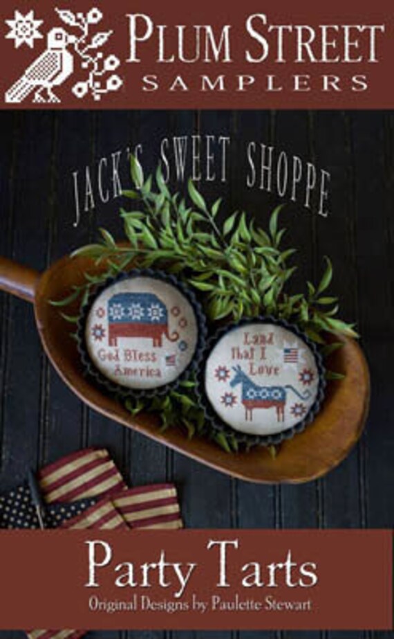 Pattern: Jacks Sweet Shoppe - Party Tarts Cross Stitch by Plum Street Samplers