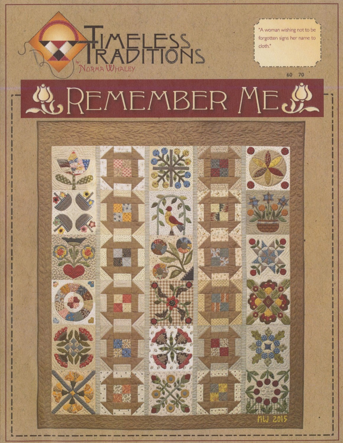 Pattern Remember Me Quilt Pattern by Timeless Traditions by Etsy