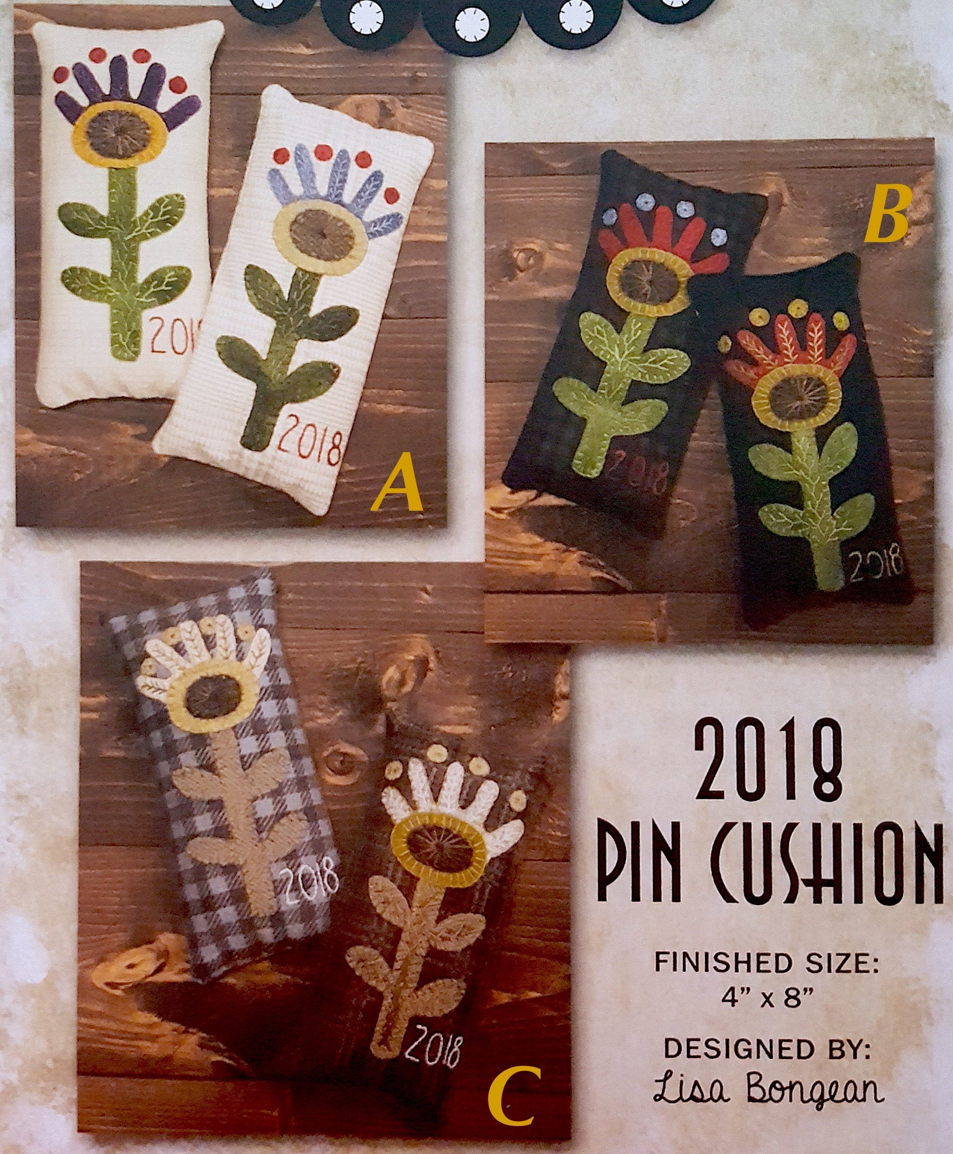 Kit and Pattern: 2018 Pin Cushion by Lisa Bongean - Etsy