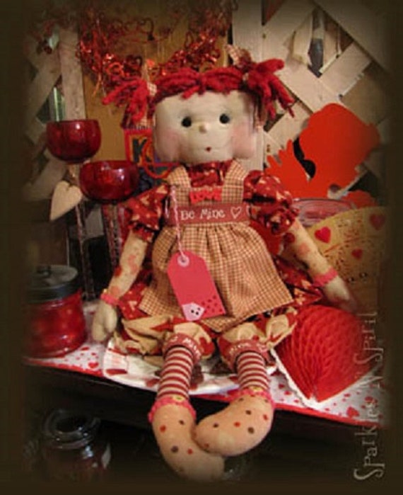 Pattern: Sweet Sara Valentines Day Raggegy Doll - Sparkles N Spirit