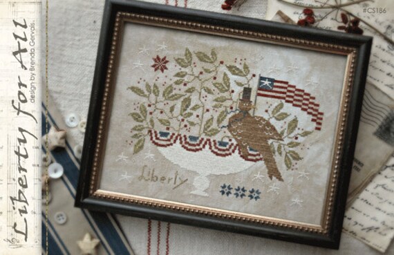 Pattern: Liberty for All Cross Stitch - Country Stitches - With Thy Needle and Thread - Brenda Gervais
