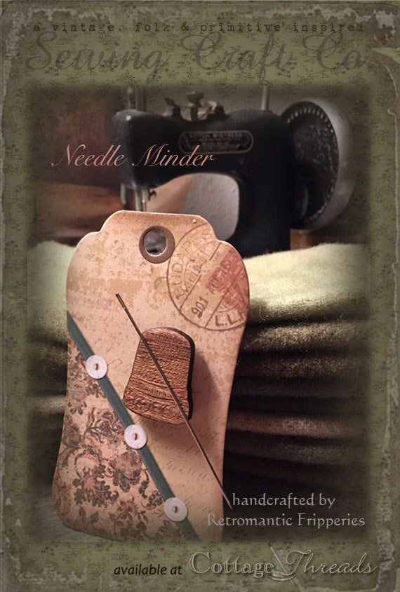 Notions: Vintage Thimble Needle Minder Magnet by Retromantic Fripperies