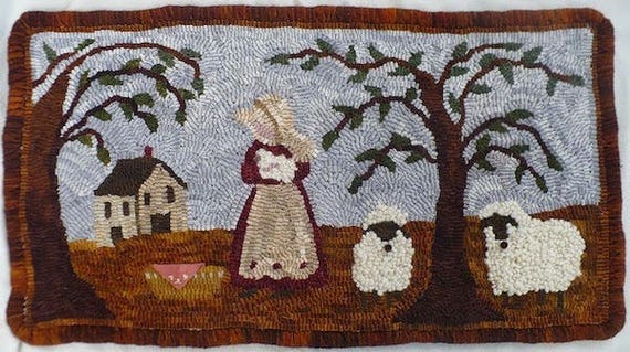 Pattern: Rug Hooking Pattern "Simplicity" by Vintage Heart Rug Design (Yvonne Buus)