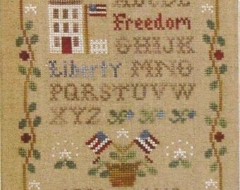 Pattern: " Americana Sampling" Cross Stitch  by Little House Needleworks