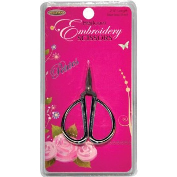 Notions: Embroidery Scissors - Sullivan's Heirloom Petites - Silver Copper Gold