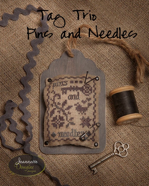 Kit and Pattern: Tag Trio "Pins and Needles" by Jeannette Douglas Designs