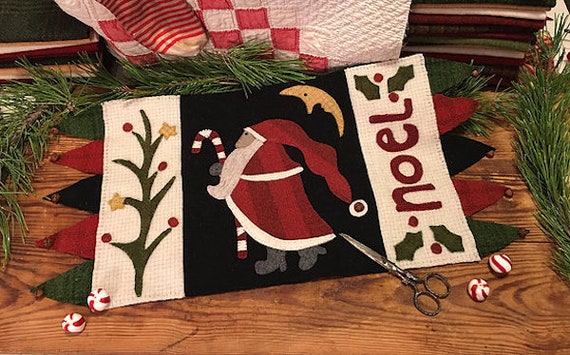Pattern: "Father Christmas" Wool Appliqué by 1894 Cottonwood House