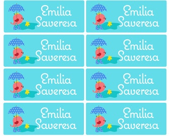 Bird Name Label Etsy