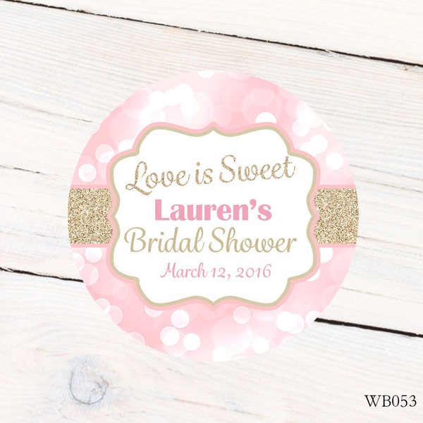 Wedding Sparkle Personalize Stickers , Bridal Shower Personalized Labels Size 2.25"  Save the Date Labels