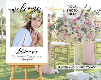 Graduation Welcome Sign | Class of 2024 Graduation Sign | Congrats Grad Welcome Sign | Graduation Party Foam Board | Minimalist Grad Sign