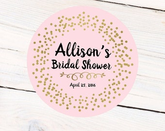 Bridal Shower Personalized Stickers, Bride to Be Personalized Labels, Wedding Shower Stickers, Thank You Stickers