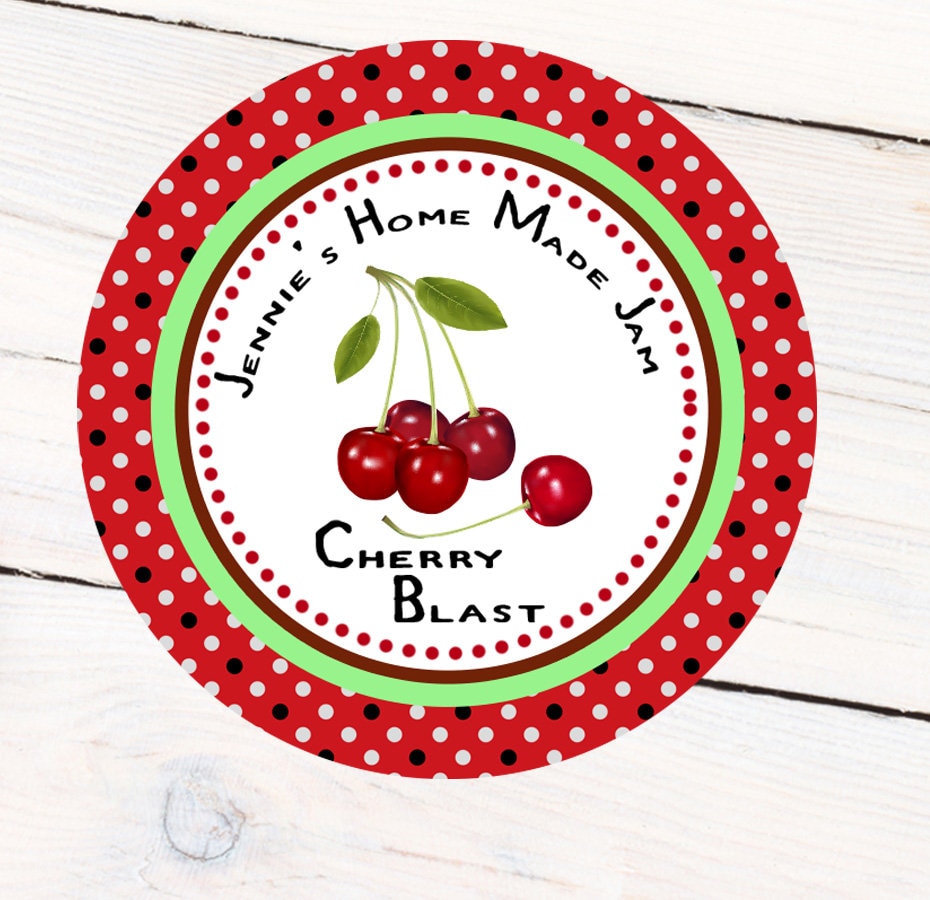 Cherry Jam Label - Etsy