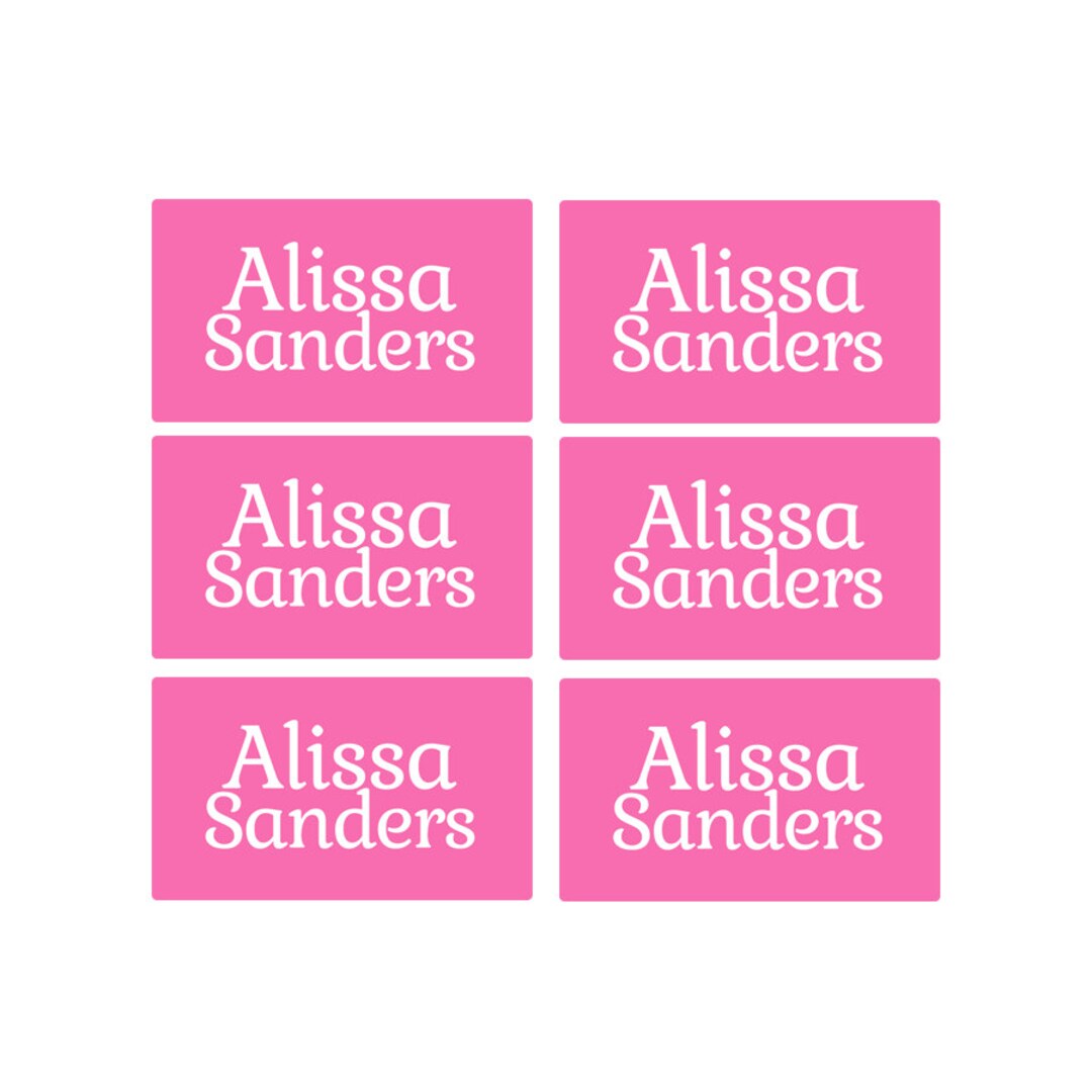 95ct Stick on Clothing Labels, Kids Clothing Name Labels, Uniform Labels, Solid Pink Kids ...