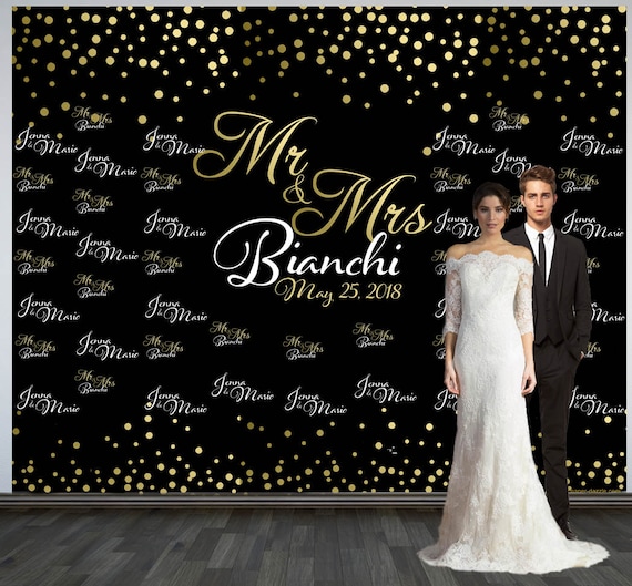 Wedding Photo Backdrop Custom Wedding Backdrop Personalized Etsy