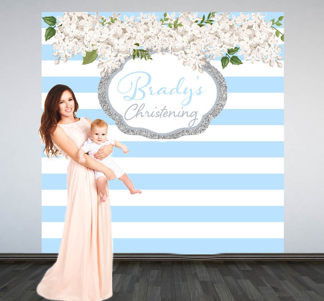 Christening Photo Backdrop Photo Booth Backdrop First Etsy