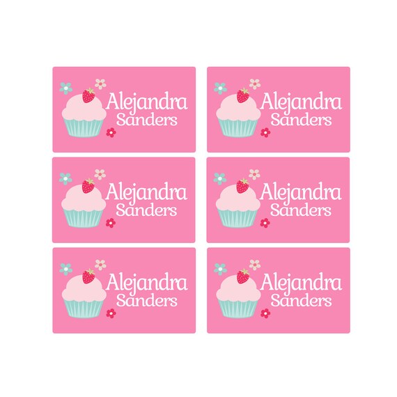 Cupcakes Contact Clothing Labels
