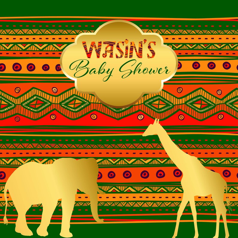 African Safari Baby Shower Backdrop Photo Booth Backdrop Etsy