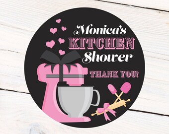Kitchen Shower Personalized Stickers, Bride to Be Personalized Labels, Bridal Shower Stickers, Thank You Stickers