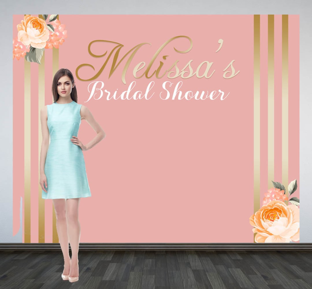 Bridal Shower Photo Backdrop, Custom Wedding Backdrop, Personalized