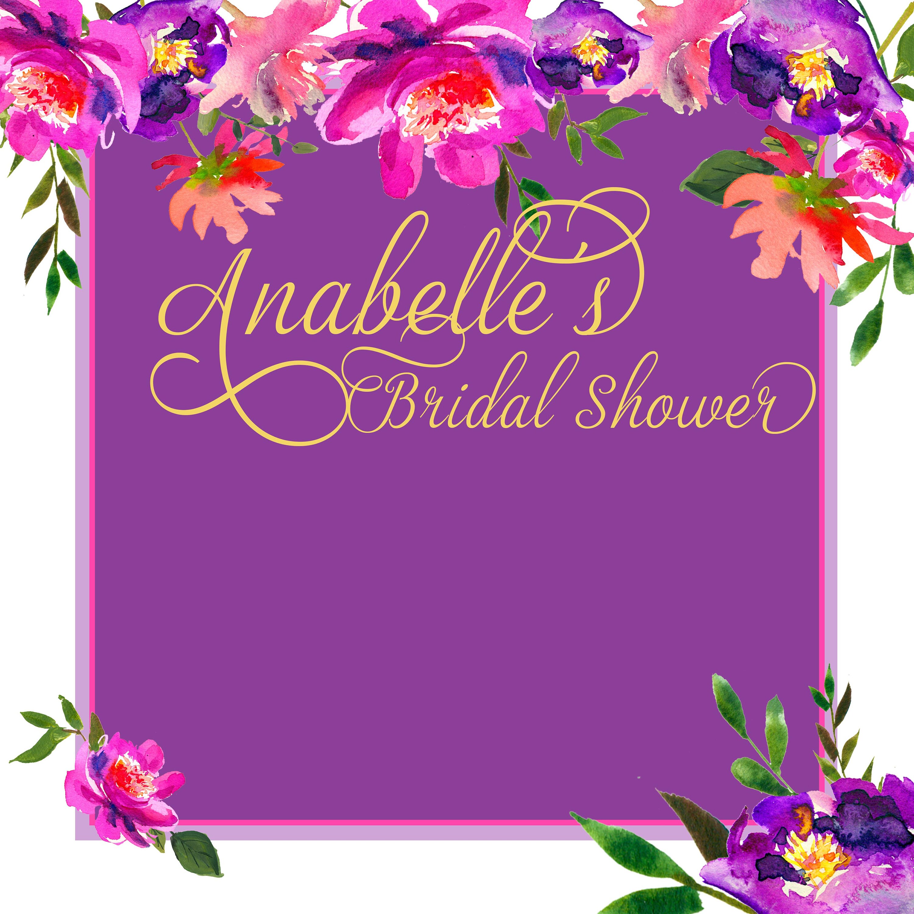 Bridal Shower Photo Backdrop Fuchsia Floral Backdrop Photo Etsy