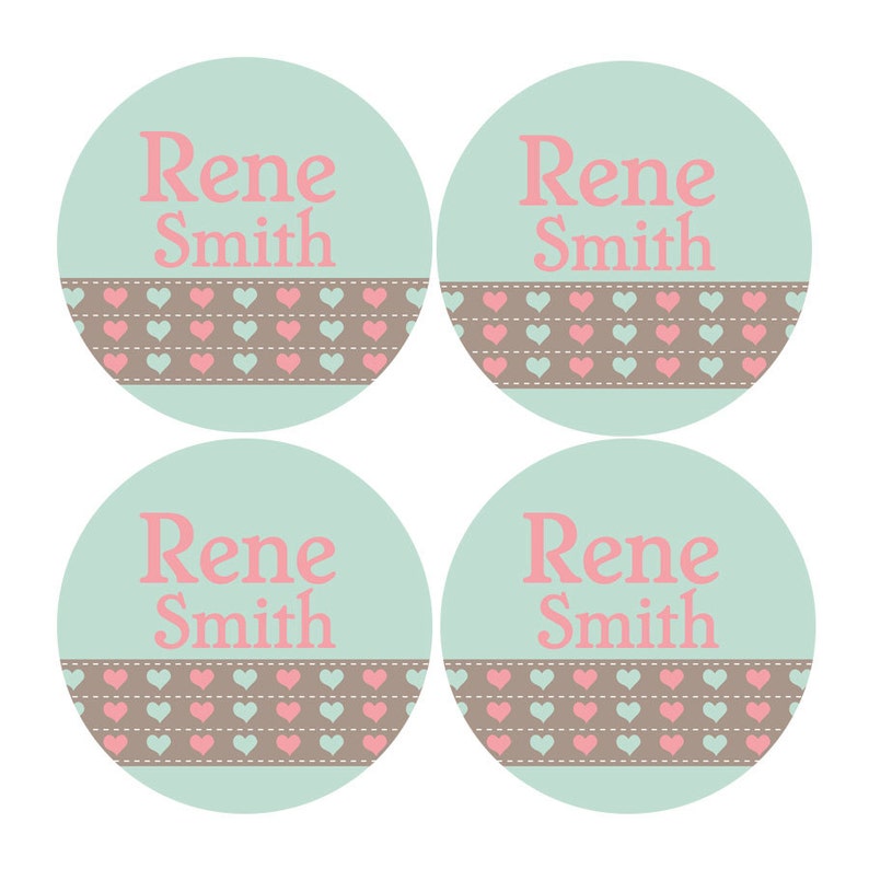 60ct Baby Bottle Labels Dishwasher Safe Heart Baby Day Care Etsy