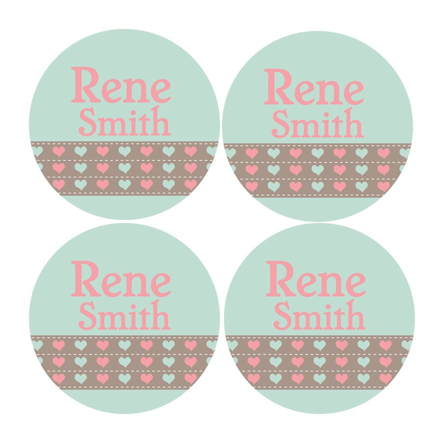 60ct Baby Bottle Labels Dishwasher Safe Heart Baby Day Care Etsy