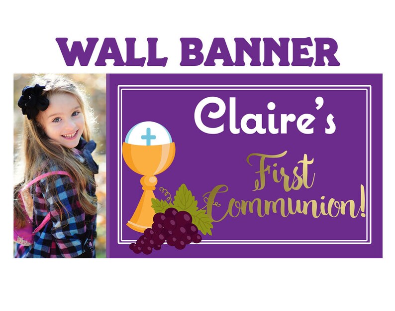 My First Communion Personalized Banner Mi Primera Comunion Etsy