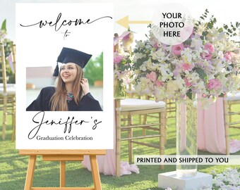 Graduation Welcome Sign | Class of 2024 Graduation Sign | Congrats Grad Welcome Sign | Graduation Party Foam Board | Minimalist Grad Sign