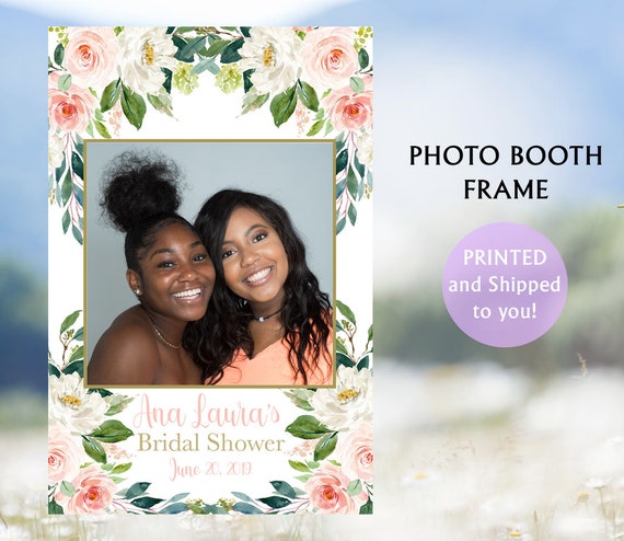 Floral Photo Booth Frame/wedding/birthday Party Selfie Frame Paper