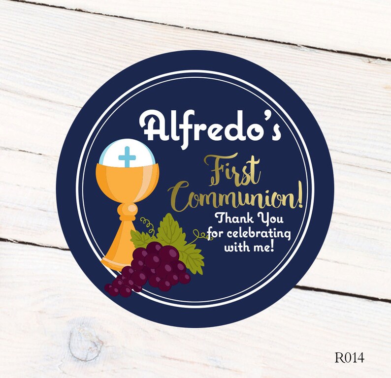 My First Communion First Communion Favor Labels Religious Etsy