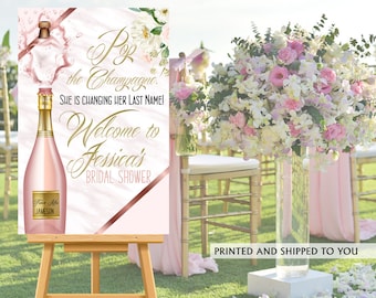 Bridal Shower Welcome Sign, Pop the Champagne Sign, Wedding Reception Sign, Wedding Ceremony Sign, Bridal Shower Sign, Foam Board Sign